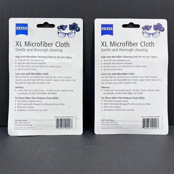 Zeiss Microfiber Gentle Cleaning Cloth X-Large 12 x 12 Each Box (2-Pack) - Picture 2 of 3